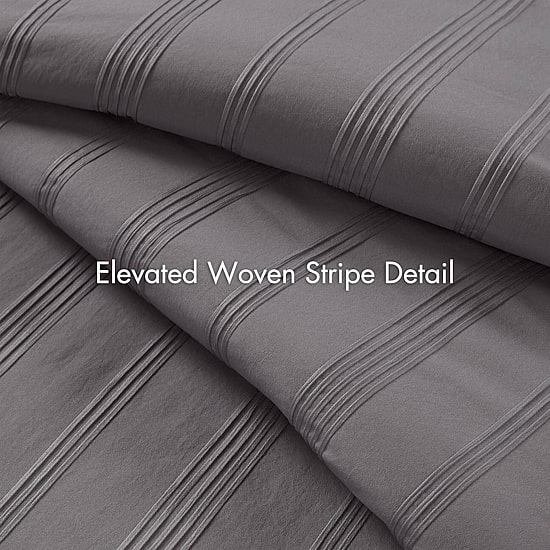 510 Design Logan Woven Striped Duvet Cover Set
