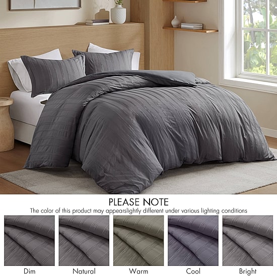 510 Design Logan Woven Striped Duvet Cover Set