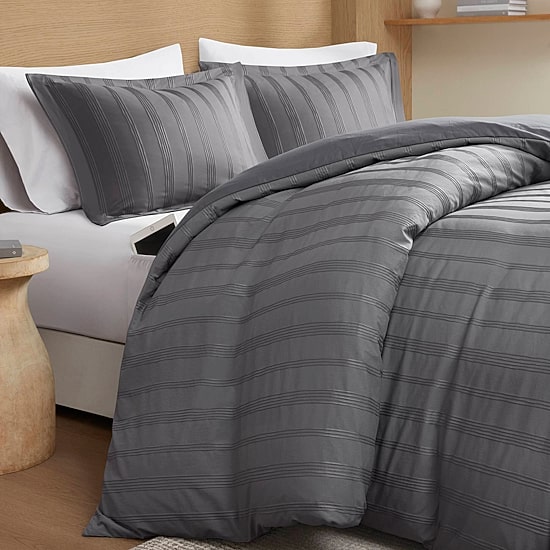 510 Design Logan Woven Striped Duvet Cover Set
