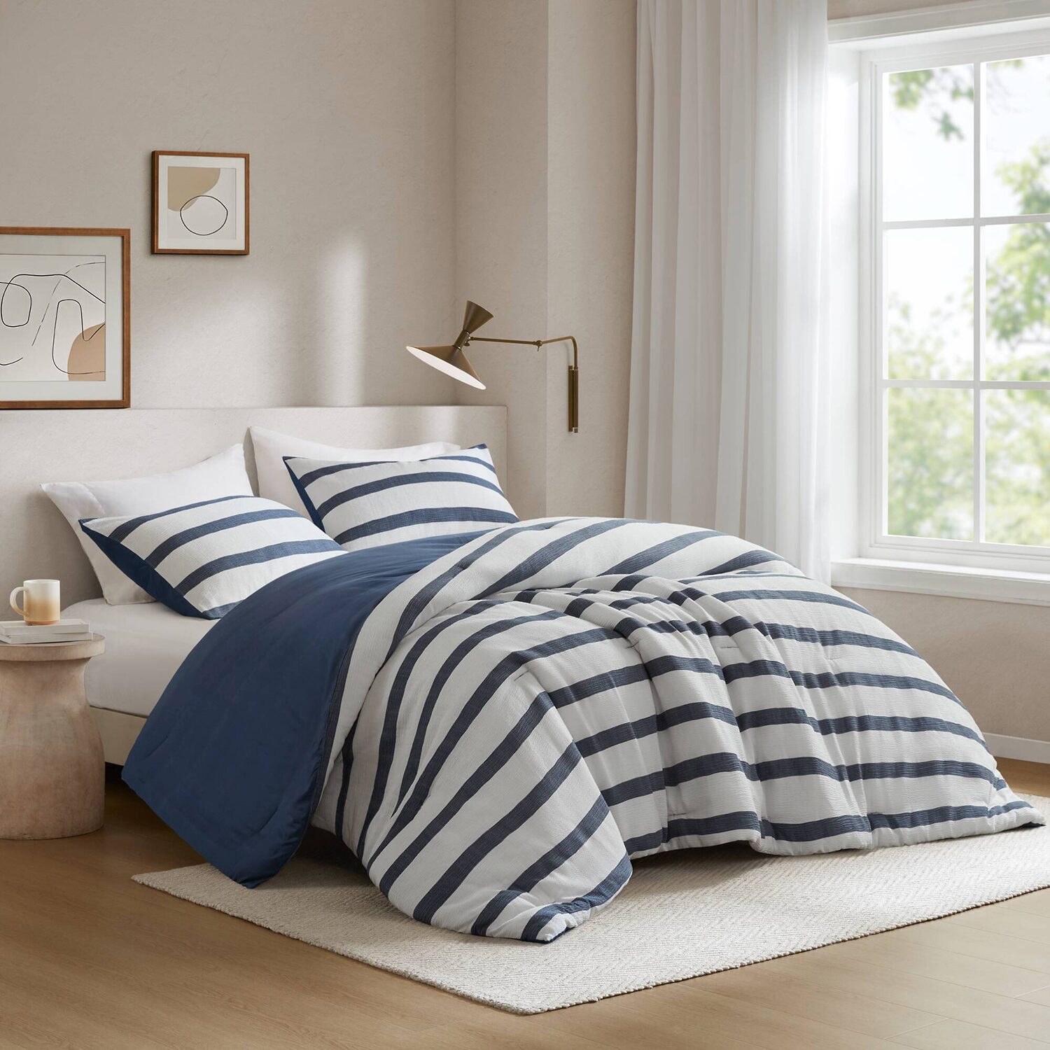 510 Design Merritt Yarn-Dyed Striped Easy Care Comforter Set