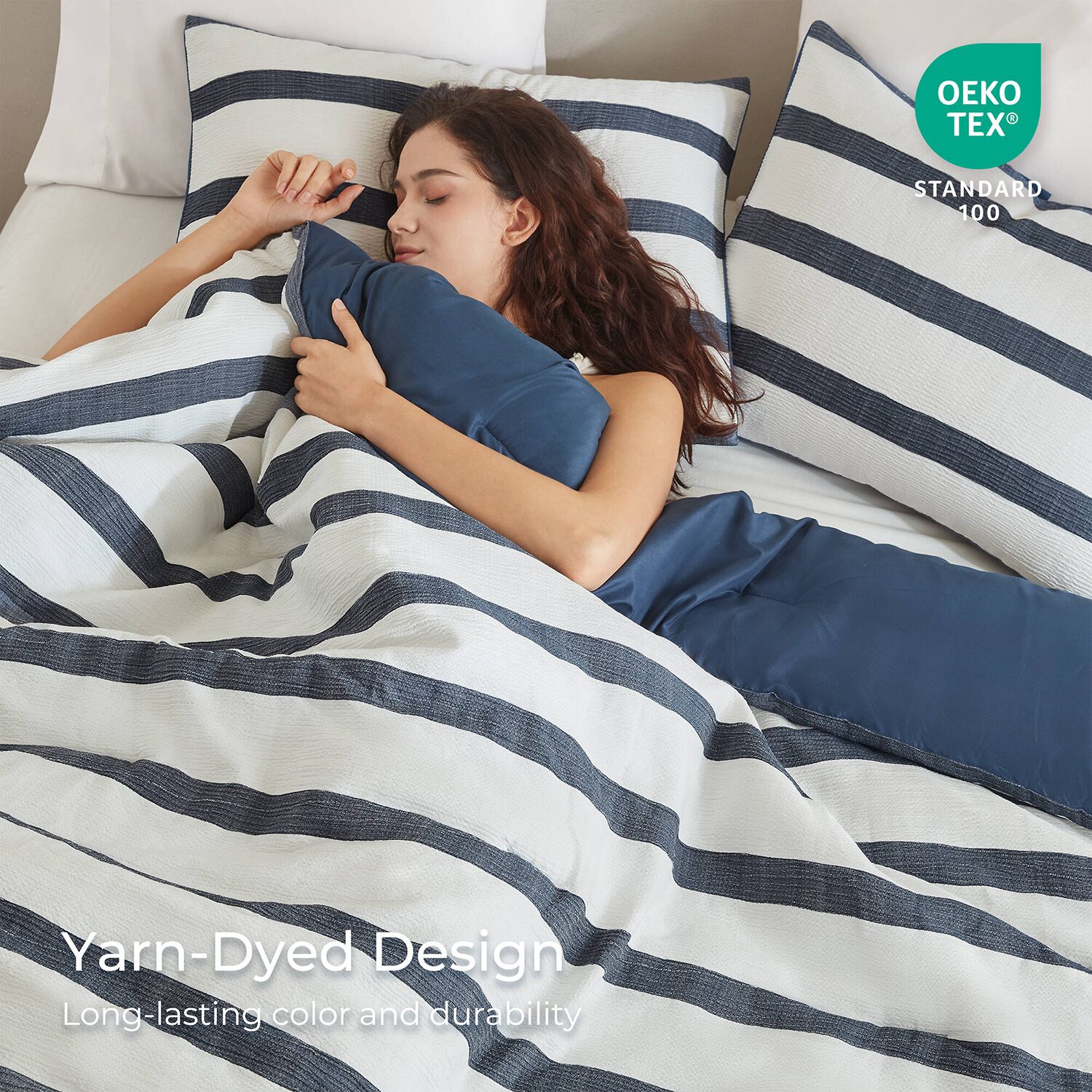 510 Design Merritt Yarn-Dyed Striped Easy Care Comforter Set