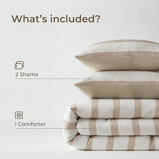 510 Design Merritt Yarn-Dyed Striped Easy Care Comforter Set