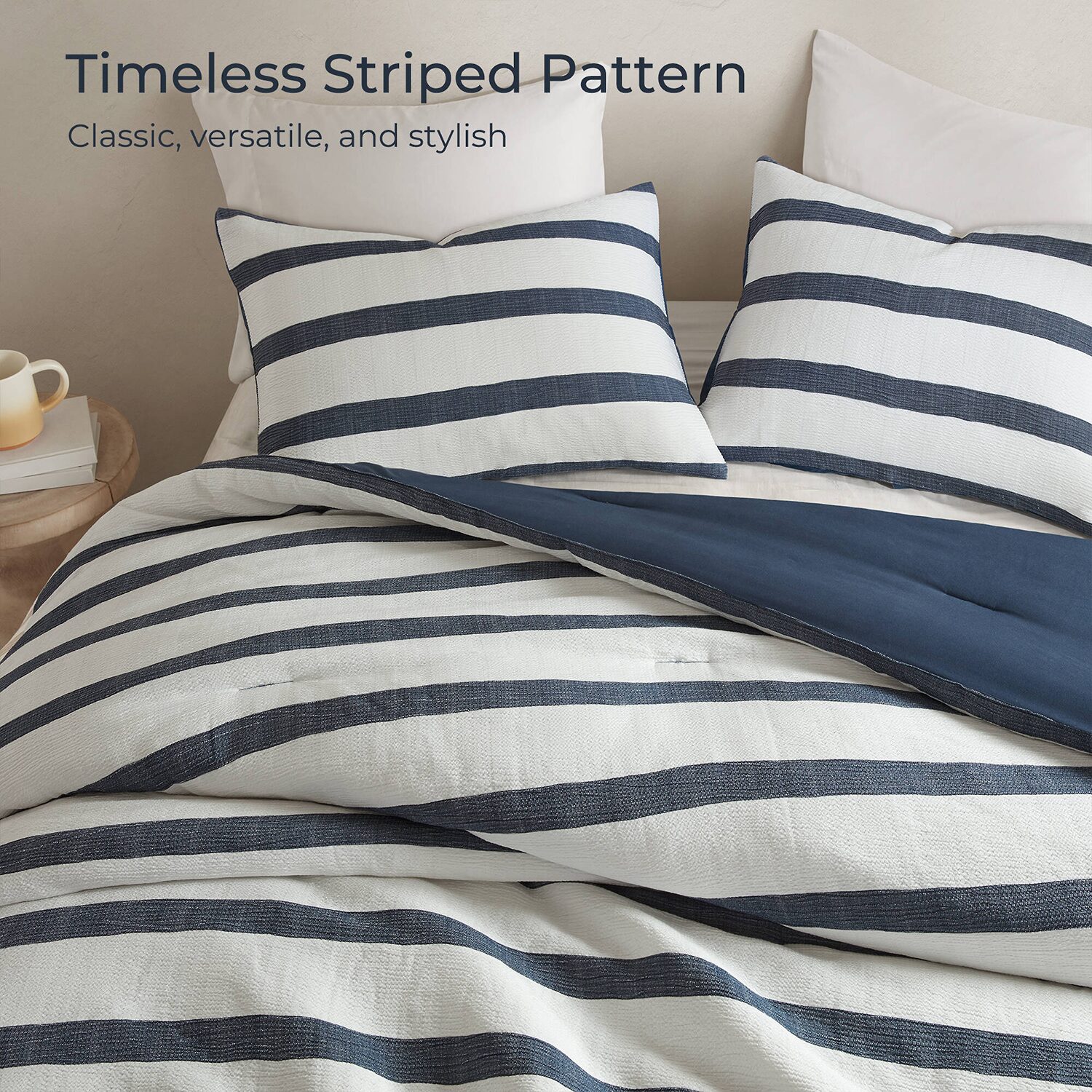 510 Design Merritt Yarn-Dyed Striped Easy Care Comforter Set