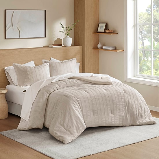510 Design Logan Woven Striped Complete Bedding Set with Sheets