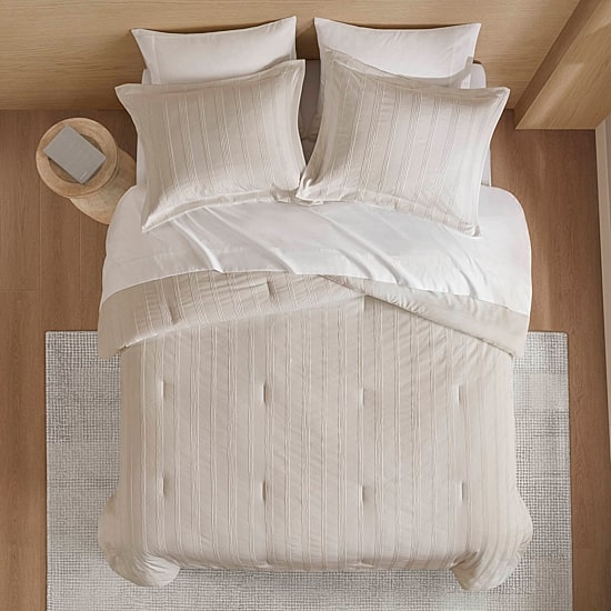 510 Design Logan Woven Striped Complete Bedding Set with Sheets