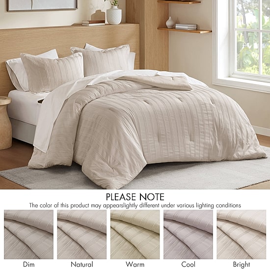 510 Design Logan Woven Striped Complete Bedding Set with Sheets