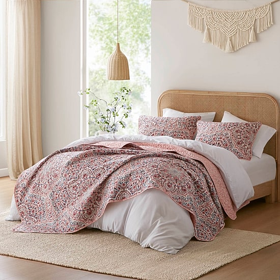 510 Design Valerie Boho Floral Reversible Quilt Set