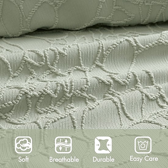 Madison Park Esme Floral Tufting Chenille 3-pc. Easy Care Bedspread Set