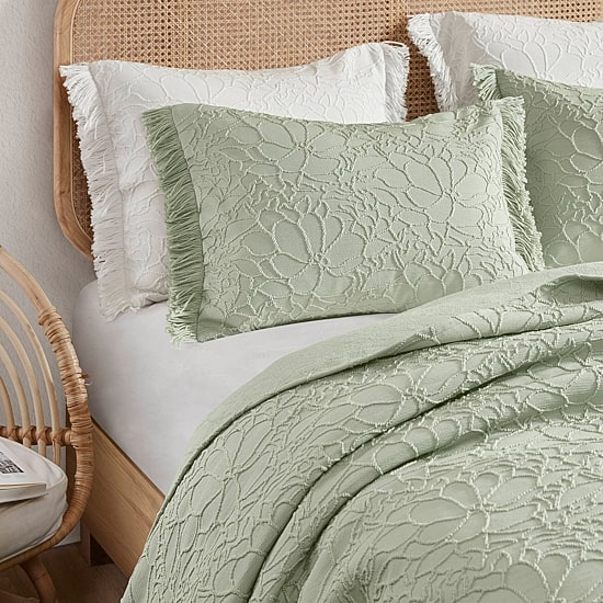 Madison Park Esme Floral Tufting Chenille 3-pc. Easy Care Bedspread Set