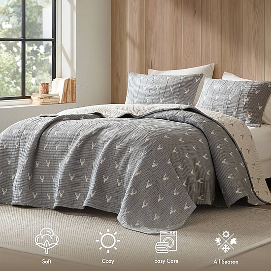 Woolrich Keystone 3-pc. Reversible Quilt Set