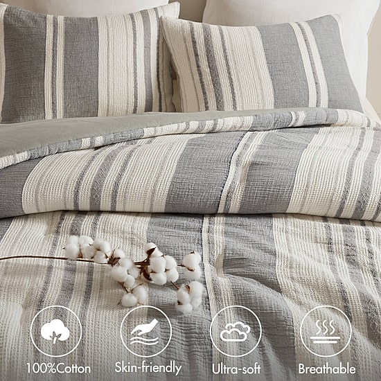 Woolrich Mesa Ultra-Soft Cotton Gauze Waffle Weave Comforter Set
