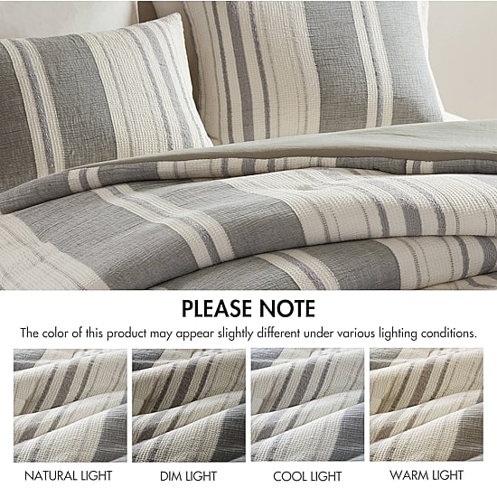 Woolrich Mesa Ultra-Soft Cotton Gauze Waffle Weave Comforter Set