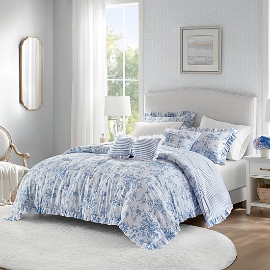 Madison Park Essentials Colette Reversible Comforter Set with Decorative Pillows