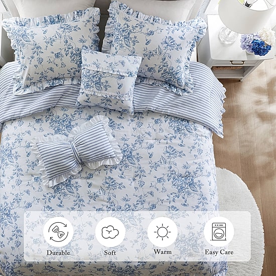 Madison Park Essentials Colette Reversible Comforter Set with Decorative Pillows