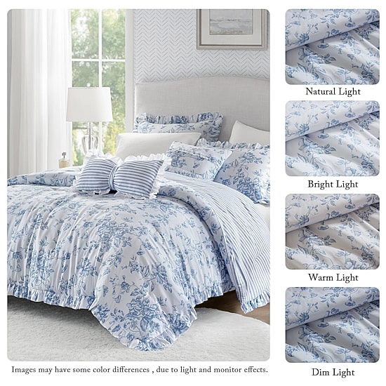 Madison Park Essentials Colette Reversible Comforter Set with Decorative Pillows