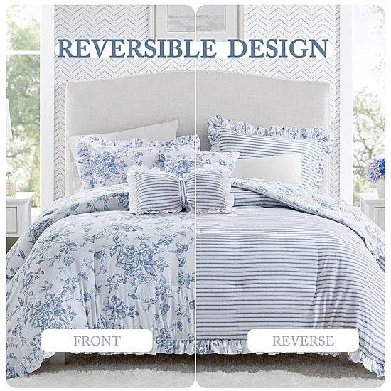 Madison Park Essentials Colette Reversible Comforter Set with Decorative Pillows