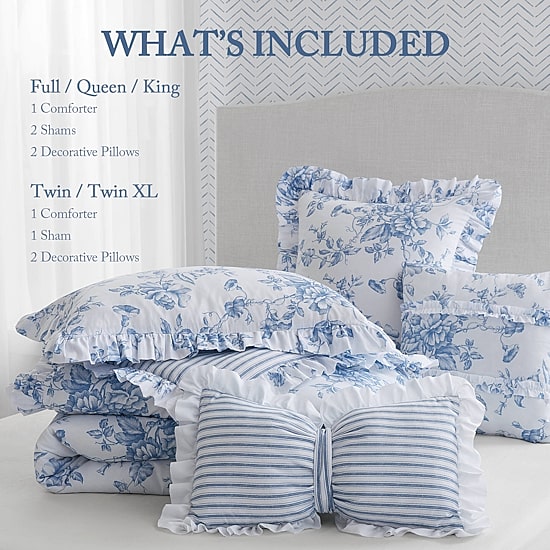 Madison Park Essentials Colette Reversible Comforter Set with Decorative Pillows