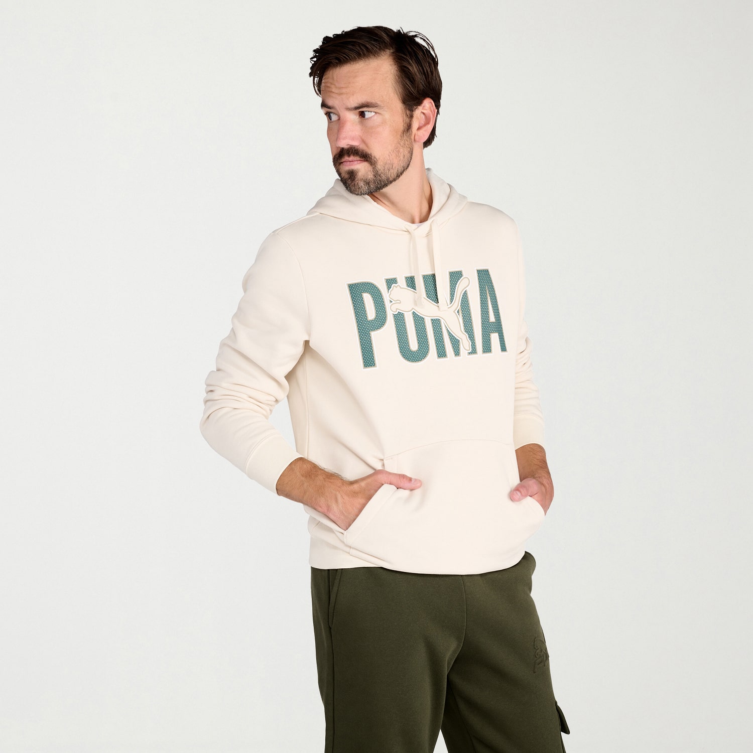 PUMA Mens Long Sleeve Fleece Active Hoodie