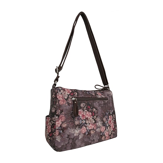 Bueno of California Print Washed Double Zip Crossbody Bag