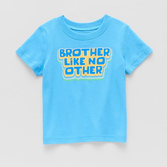 Okie Dokie Baby Boys Round Neck Short Sleeve Regular Fit Graphic T-Shirt
