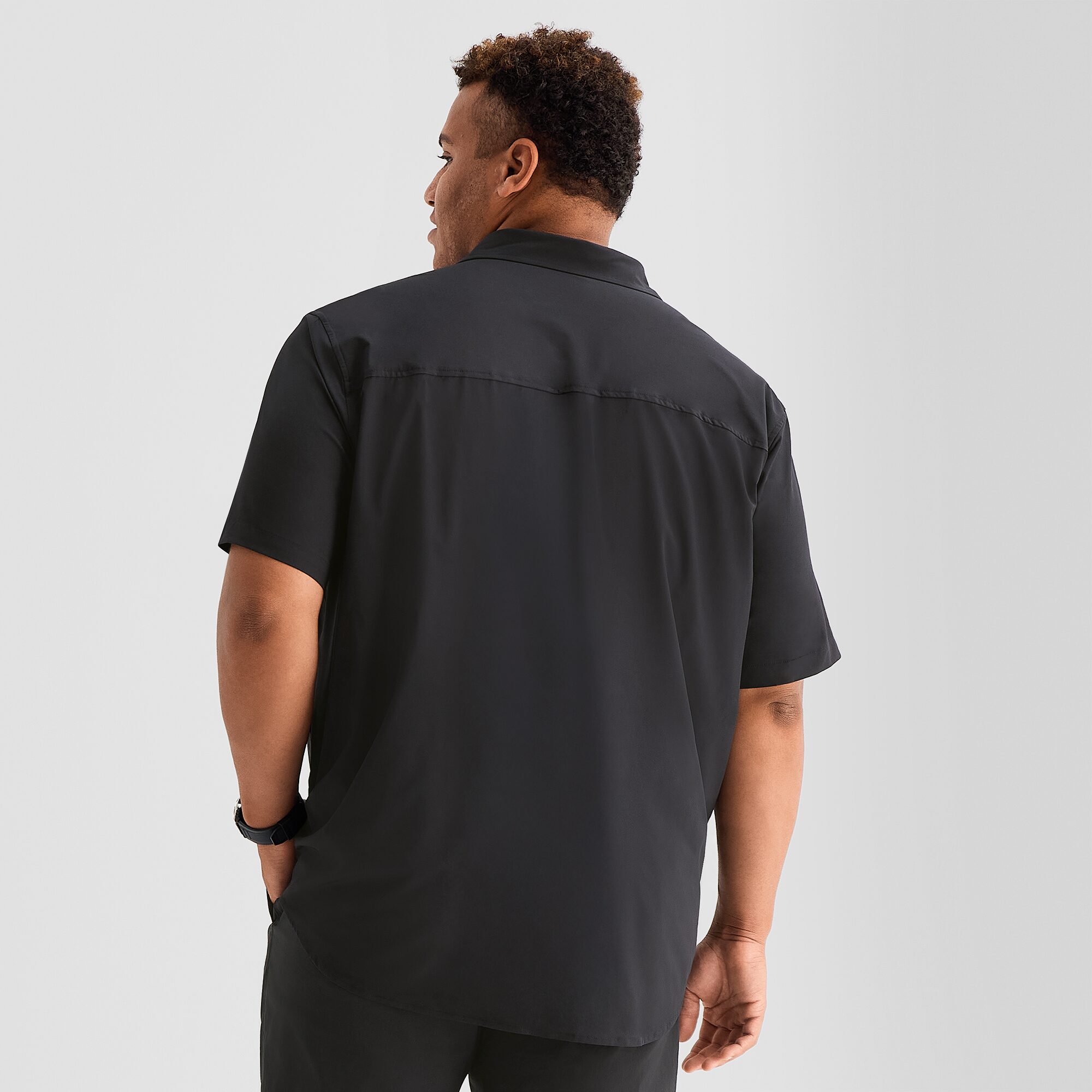 Stylus Mens Short Sleeve Regular Fit Big and Tall Button-Down Shirt