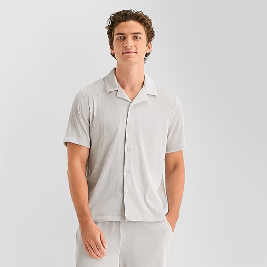 Stylus Mens Short Sleeve Regular Fit Button-Down Shirt