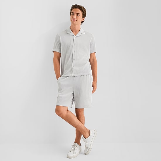 Stylus Mens Short Sleeve Regular Fit Button-Down Shirt