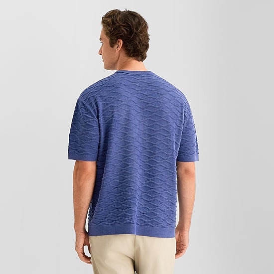 J. Ferrar Textured Mens Crew Neck Short Sleeve Pullover Sweater