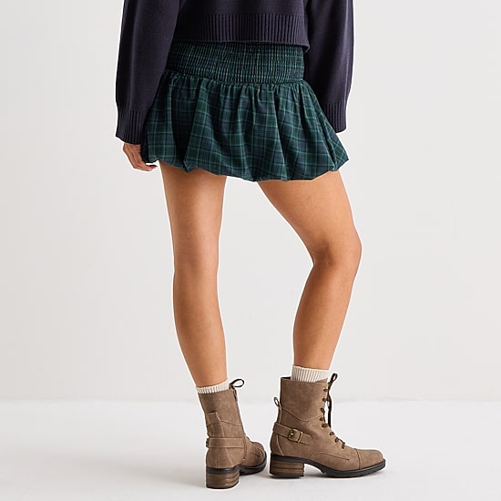 Arizona Bubble Womens Juniors Mid Rise A-Line Skirt