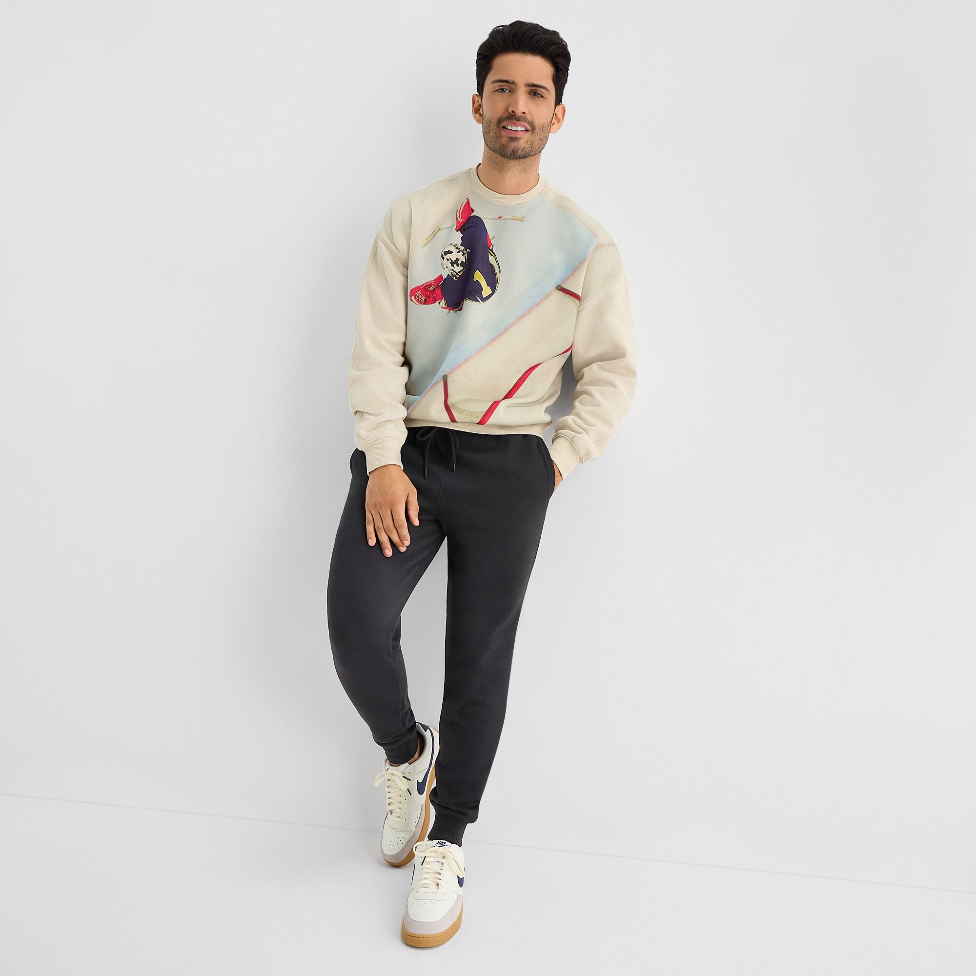 Xersion Mens Round Neck Long Sleeve Sweatshirt