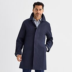 Stafford Mens Midweight Trench Coat, Color: Navy - JCPenney