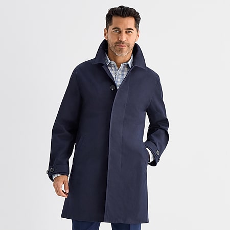 J. Ferrar Mens Midweight Trench Coat, Color: Black - JCPenney