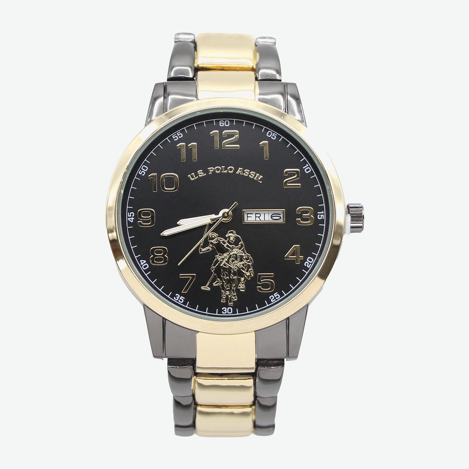 U.S. Polo Assn. Mens Two Tone Strap Watch Usc80944jc