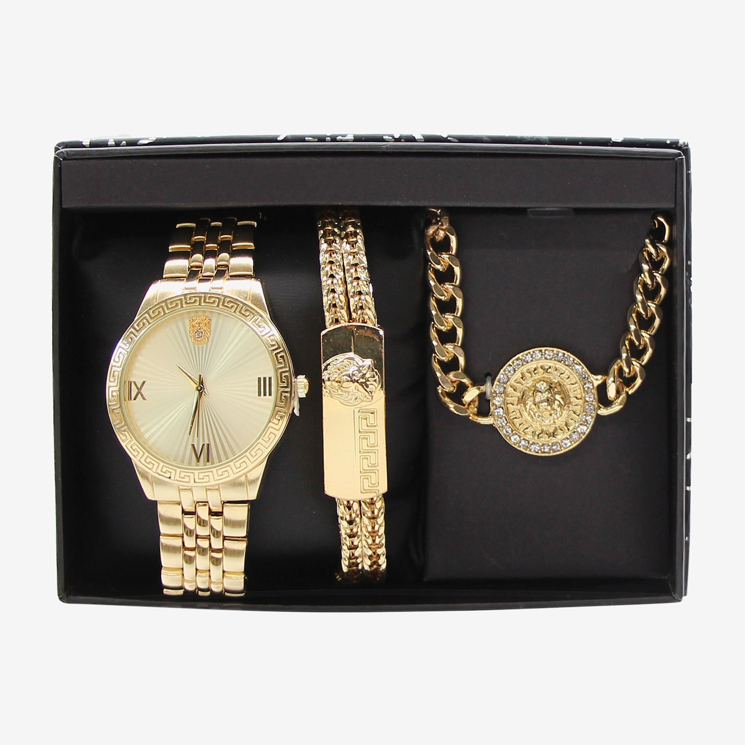 Mens Gold Tone 3-pc. Watch Boxed Set Mac7140jc