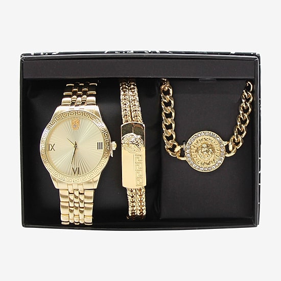 Mens Gold Tone 3-pc. Watch Boxed Set Mac7140jc