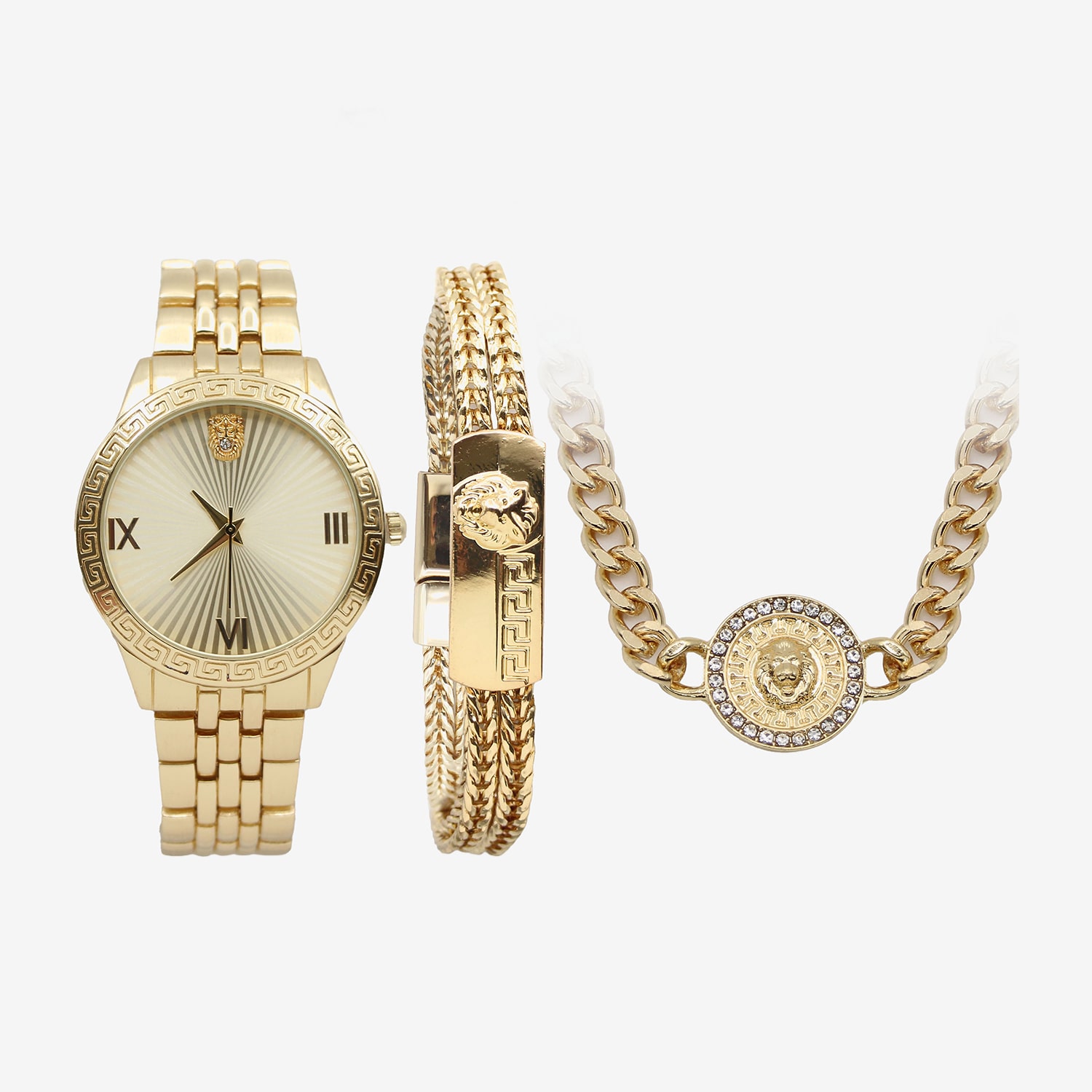 Mens Gold Tone 3-pc. Watch Boxed Set Mac7140jc