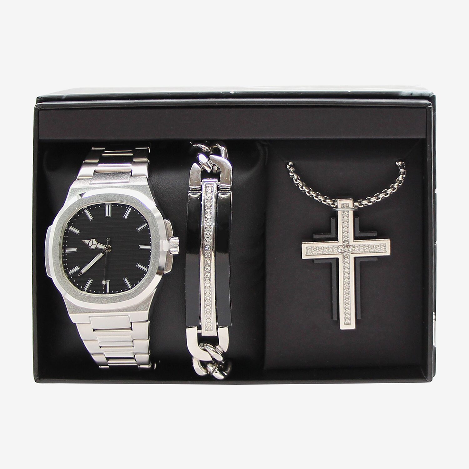 Mens Gray 3-pc. Watch Boxed Set Mac7142jc
