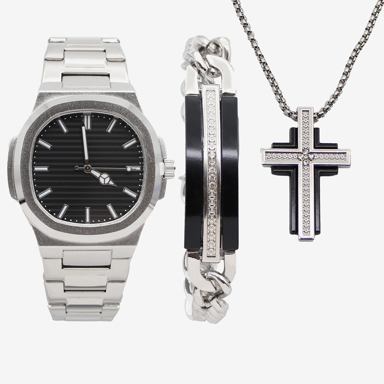 Mens Gray 3-pc. Watch Boxed Set Mac7142jc