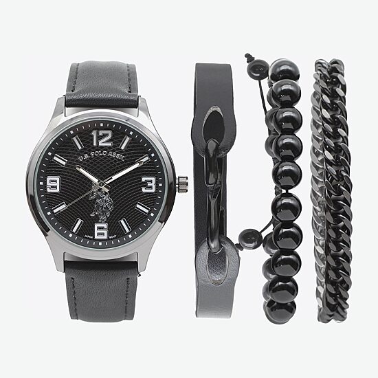 U.S. Polo Assn. Mens Black Strap Watch Usc20247jc