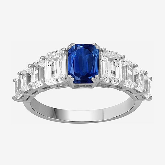 Womens 3 5/8 Ct. T.W. Genuine Blue Sapphire 10K Gold Cocktail Ring