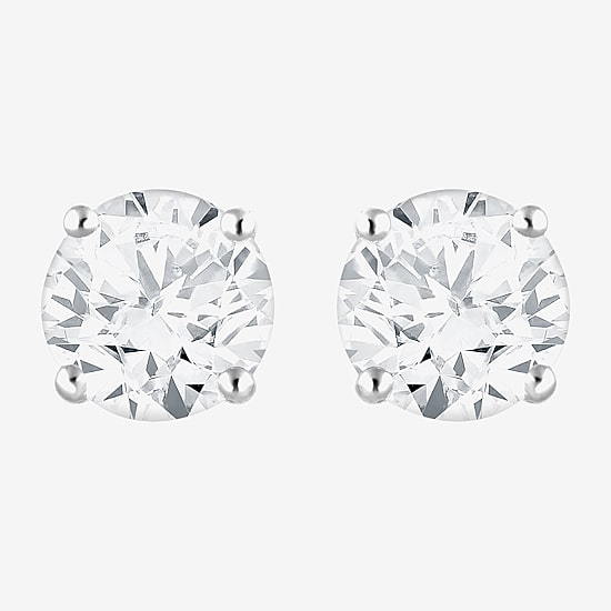 ( G / Si2 ) 2 CT. T.W. Lab-Grown Diamond 10K Gold 6.3mm Round Stud Earrings