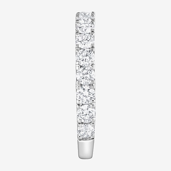 (F / Vs2) Womens 5 CT. T.W. Lab Grown White Diamond 14K Gold Round Side Stone Engagement Ring