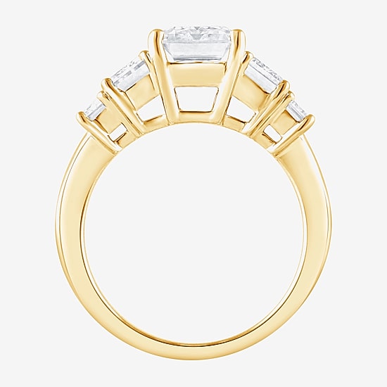 Signature By Modern Bride (F / Vs2) Womens 5 1/7 Ct. T.W. Lab Grown White Diamond 14K Gold 5-Stone Engagement Ring