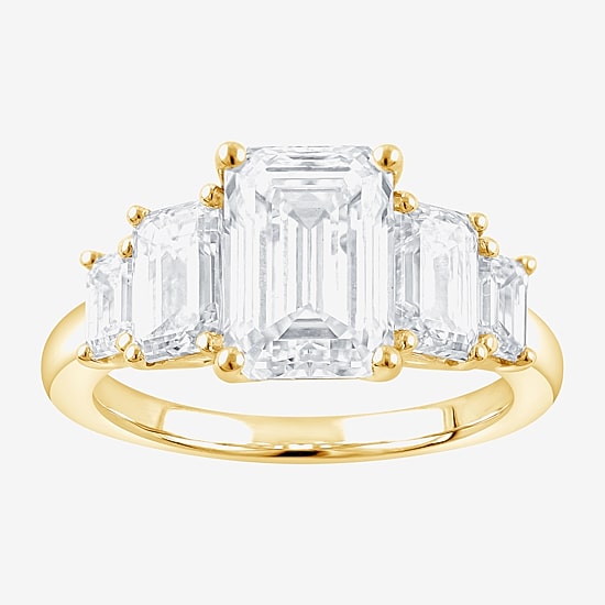 Signature By Modern Bride (F / Vs2) Womens 5 1/7 Ct. T.W. Lab Grown White Diamond 14K Gold 5-Stone Engagement Ring