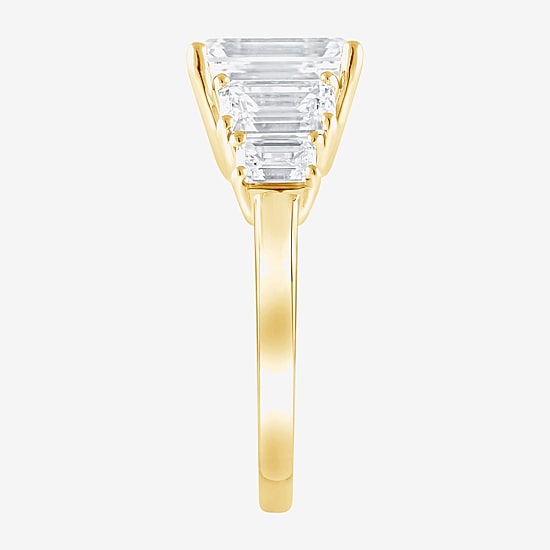 Signature By Modern Bride (F / Vs2) Womens 5 1/7 Ct. T.W. Lab Grown White Diamond 14K Gold 5-Stone Engagement Ring