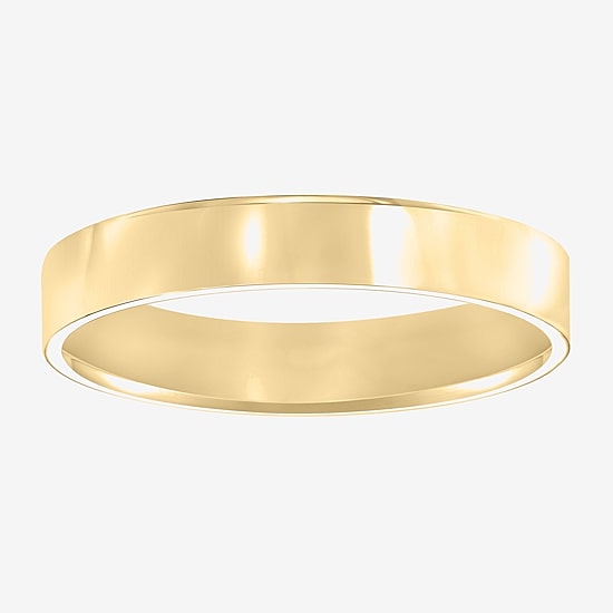 Womens 4MM 10K or 14K Gold Wedding Band