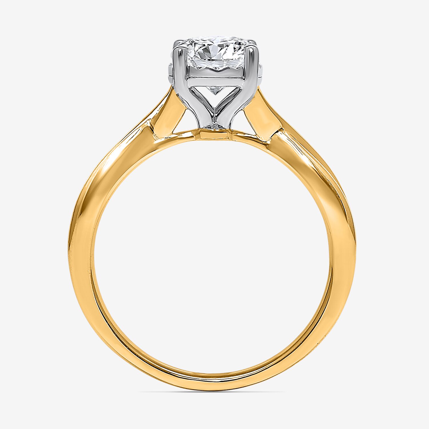 (I / Si2) Womens 1 CT. T.W. Lab Grown White Diamond Sterling Silver Round Solitaire Engagement Ring