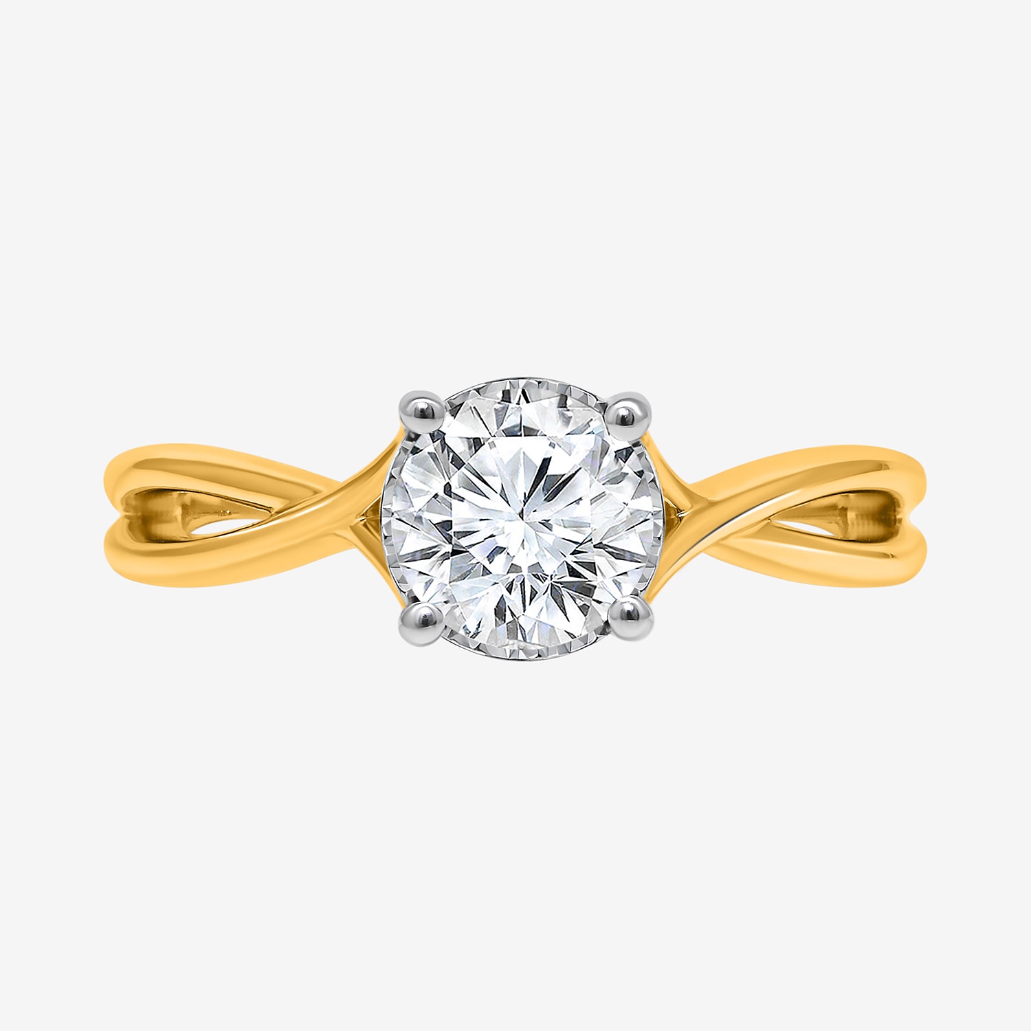 (I / Si2) Womens 1 CT. T.W. Lab Grown White Diamond Sterling Silver Round Solitaire Engagement Ring
