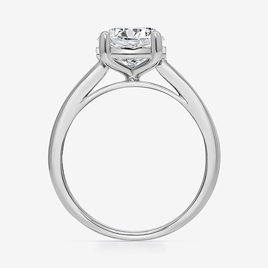 (I / Si2) Womens 2 CT. T.W. Lab Grown White Diamond Sterling Silver Round Solitaire Engagement Ring
