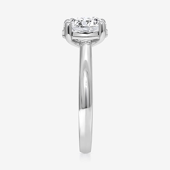 (I / Si2) Womens 2 CT. T.W. Lab Grown White Diamond Sterling Silver Round Solitaire Engagement Ring